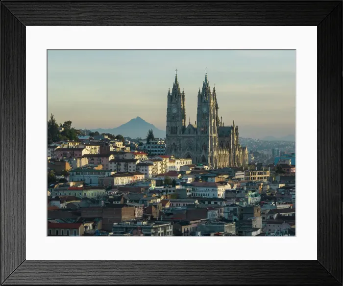 Framed Print : Aerial view of Quito, Pichincha, Ecuador
