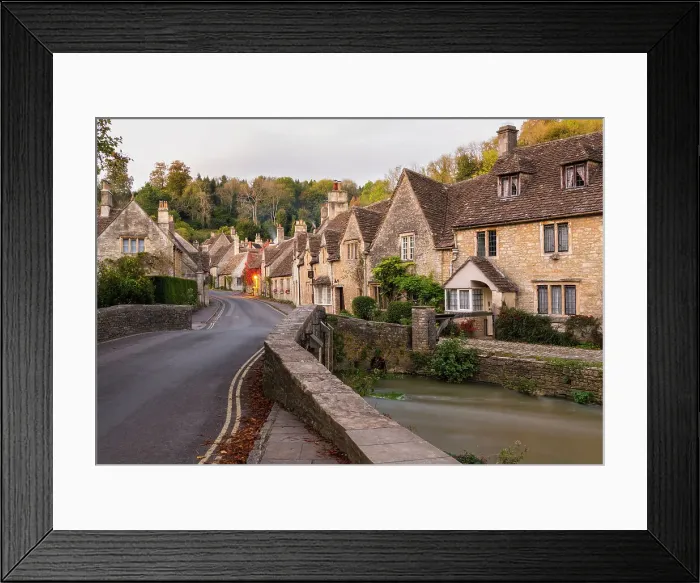 Framed Print : Castle Combe, often named as the prettiest village in England, Wiltshire, Cotswolds, England