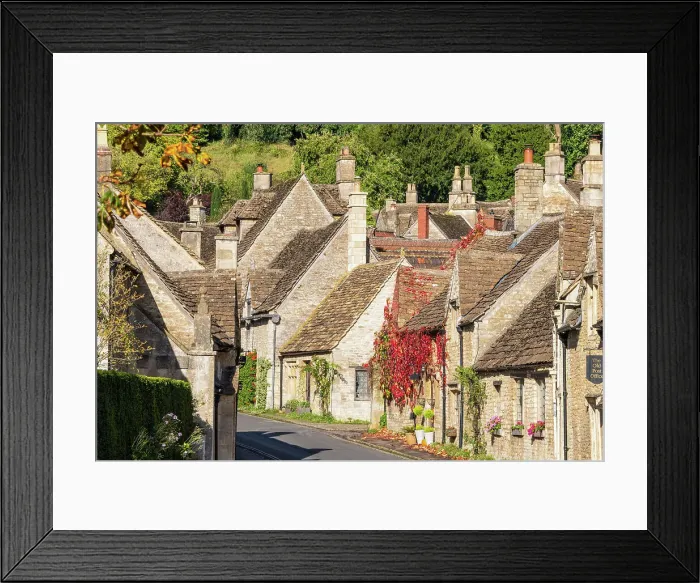Framed Print : Castle Combe, often named as the prettiest village in England, Wiltshire, Cotswolds, England
