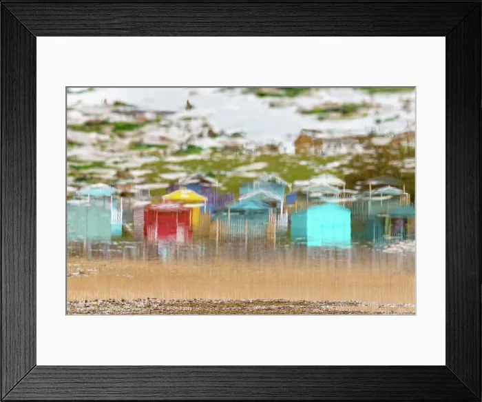 Framed Print : Beach huts reflections at low tide, Tankerton beach, near Whitstable, Kent, England Framed Print : Beach huts reflections at low tide, Tankerton beach, near Whitstable, Kent, England