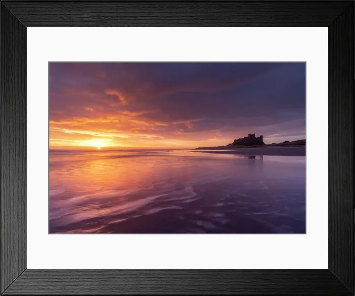 Framed Print : Beautiful sunrise above Bamburgh Castle on the Northumberland coast, England. Spring (March) 2023 Framed Print : Beautiful sunrise above Bamburgh Castle on the Northumberland coast, England. Spring (March) 2023