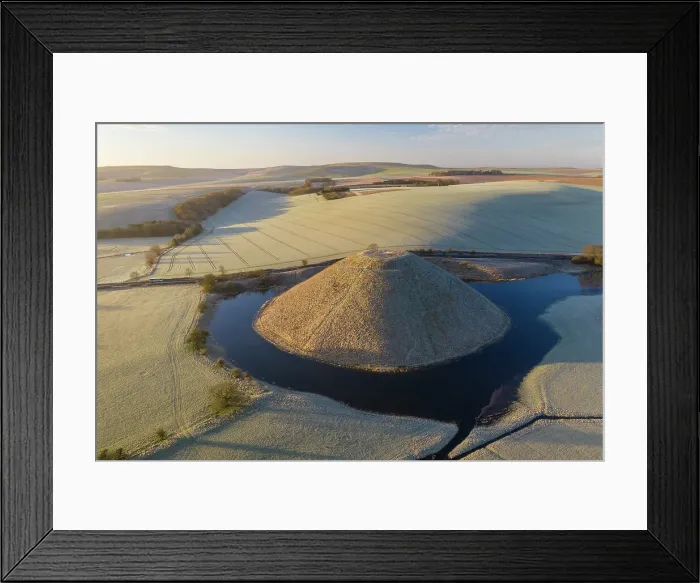 Framed Print : Frosty morning at Silbury Hill in Wiltshire, England. Winter (February) 2023 Framed Print : Frosty morning at Silbury Hill in Wiltshire, England. Winter (February) 2023