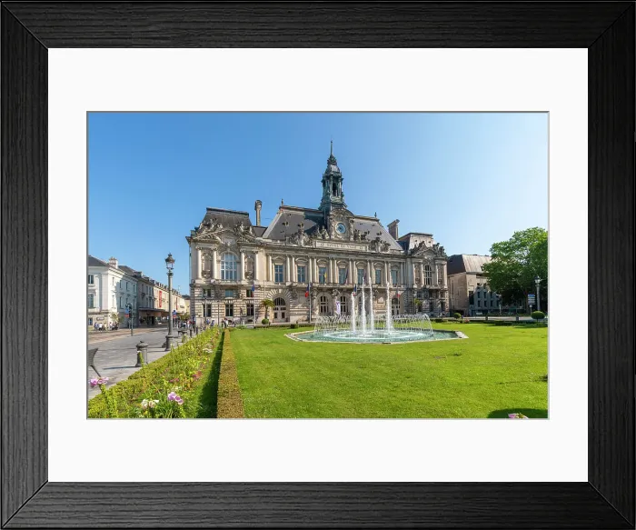 Framed Print : Tours City Hall and Place Jean Jaures, Tours, Loire Valley, France
