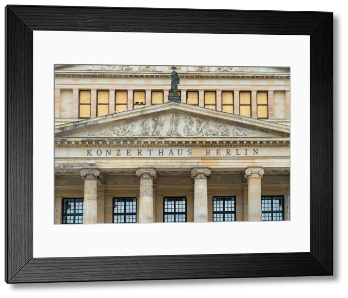 Framed Print : Low angle view of statue on Konzerthaus Berlin, Gendarmenmarkt square, Mitte, Berlin, Germany Framed Print : Low angle view of statue on Konzerthaus Berlin, Gendarmenmarkt square, Mitte, Berlin, Germany