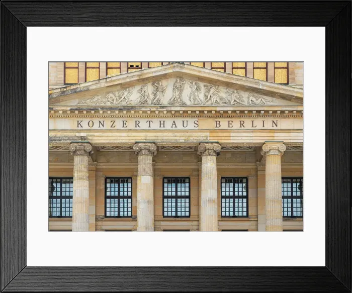 Framed Print : Detail of facade of Konzerthaus Berlin, Gendarmenmarkt square, Mitte, Berlin, Germany