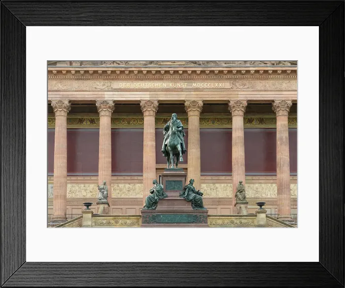 Framed Print : Equestrian statue of Frederick William IV in front of Alte Nationalgalerie, Museum Island, UNESCO, Berlin, Germany Framed Print : Equestrian statue of Frederick William IV in front of Alte Nationalgalerie, Museum Island, UNESCO, Berlin, Germany