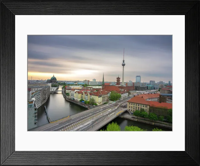 Framed Print : Berlin skyline with Berlin Cathedral, TV Tower and Spree River, Berlin, Germany Framed Print : Berlin skyline with Berlin Cathedral, TV Tower and Spree River, Berlin, Germany