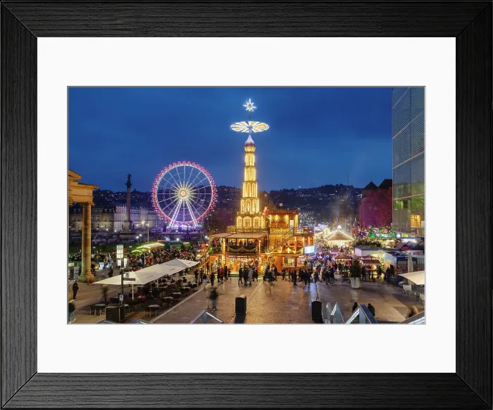Framed Print : Christmas market, on Schlossplatz square, Stuttgart, Baden-Wurttemberg; Germany Framed Print : Christmas market, on Schlossplatz square, Stuttgart, Baden-Wurttemberg; Germany