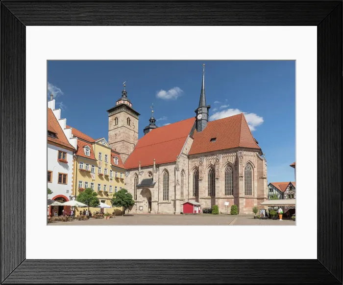 Framed Print : Stadtkirche St. Georg am Altmarkt, Schmalkalden, Thuringer Wald, Thuringen, Deutschland