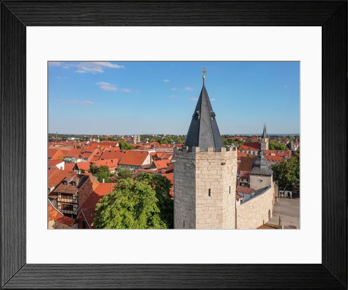 Framed Print : City wall with Rabenturm tower and Frauentor gate, Muhlhausen, Thuringia, Germany Framed Print : City wall with Rabenturm tower and Frauentor gate, Muhlhausen, Thuringia, Germany