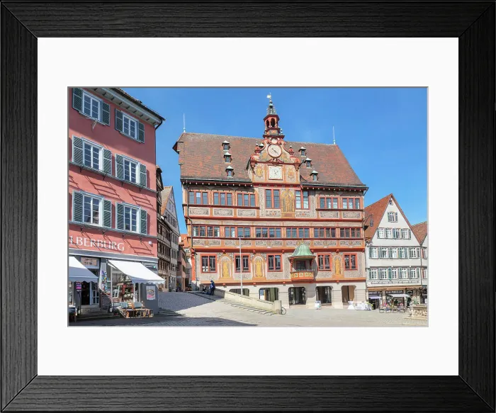 Framed Print : Town hall at the market place, Tubingen, Baden Wurttemberg, Germany Framed Print : Town hall at the market place, Tubingen, Baden Wurttemberg, Germany