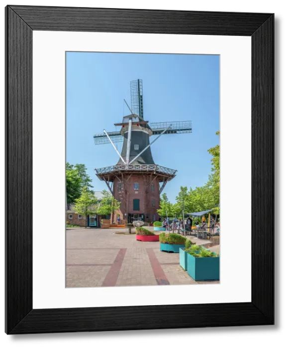 Framed Print : Meyers mill, Papenburg, Emsland, Lower Saxony, Germany