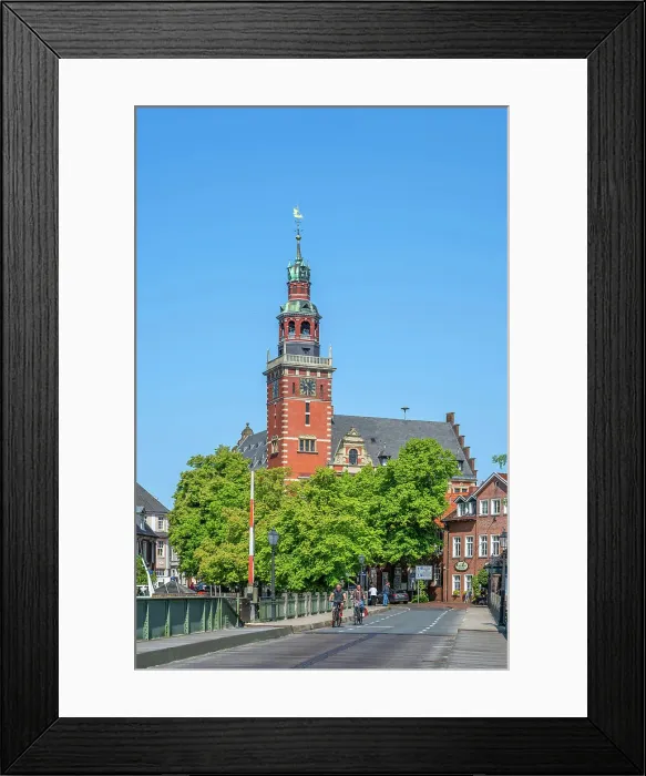 Framed Print : City hall of Leer, East Frisia, Lower Saxony, Germany Framed Print : City hall of Leer, East Frisia, Lower Saxony, Germany