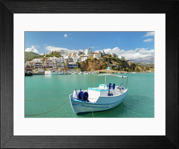 Framed Print : Port of Agia Galini, South Coast, Crete, Greece Framed Print : Port of Agia Galini, South Coast, Crete, Greece