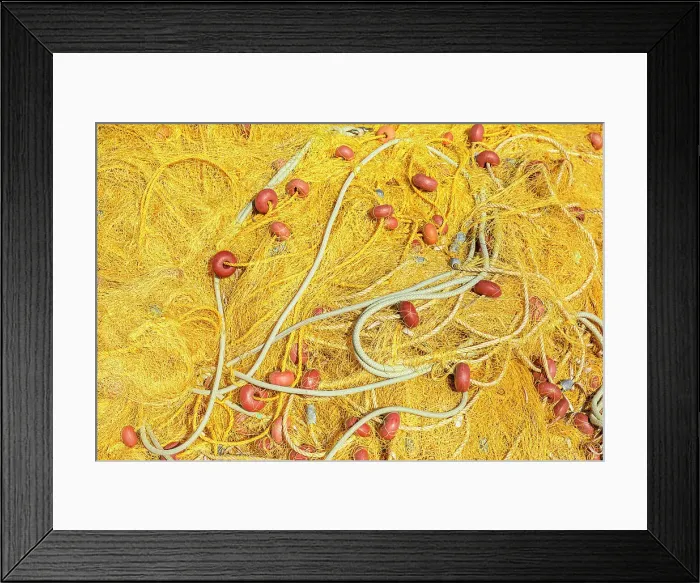 Framed Print : Fishing nets at the port of Agia Galini, South Coast, Crete, Greece Framed Print : Fishing nets at the port of Agia Galini, South Coast, Crete, Greece
