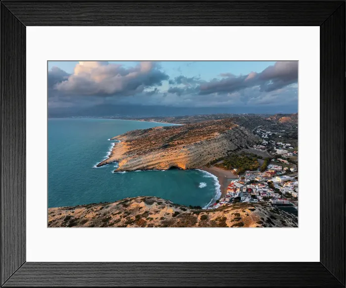Framed Print : Bay and beach of Matala, Iraklion, Crete, Greece Framed Print : Bay and beach of Matala, Iraklion, Crete, Greece