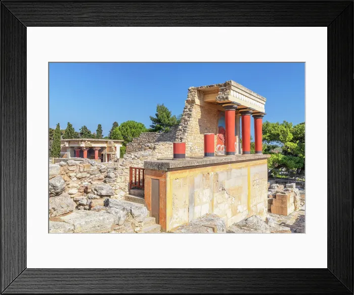 Framed Print : Palace of Minos, restored north entrance, ancient city of Knossos, Iraklion, Crete, Greece Framed Print : Palace of Minos, restored north entrance, ancient city of Knossos, Iraklion, Crete, Greece