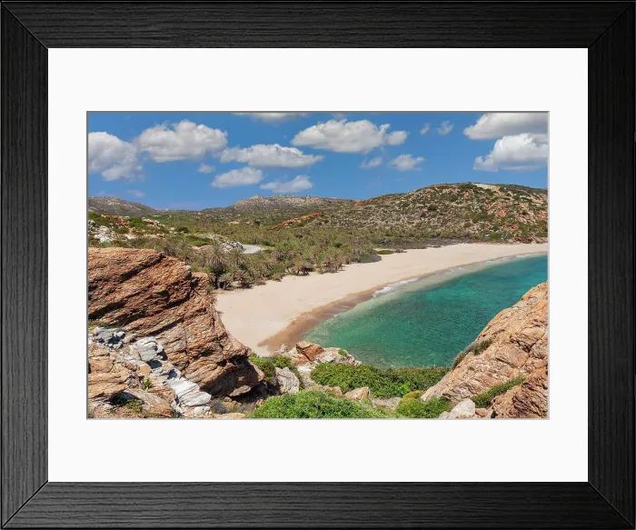 Framed Print : Palm beach of Vai, Lasithi, Crete, Greece Framed Print : Palm beach of Vai, Lasithi, Crete, Greece