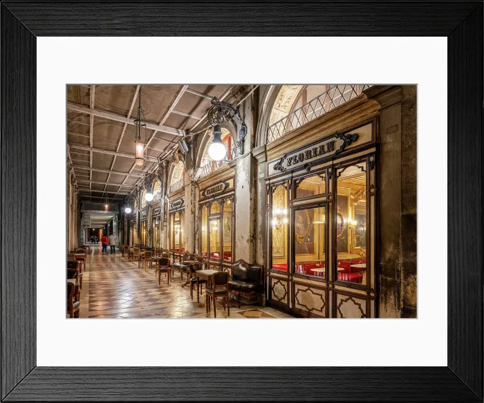 Framed Print : Founded in 1720, Caffe Florian is the oldest cafe in continuous operation in the world, Venice, Veneto, Italy Framed Print : Founded in 1720, Caffe Florian is the oldest cafe in continuous operation in the world, Venice, Veneto, Italy