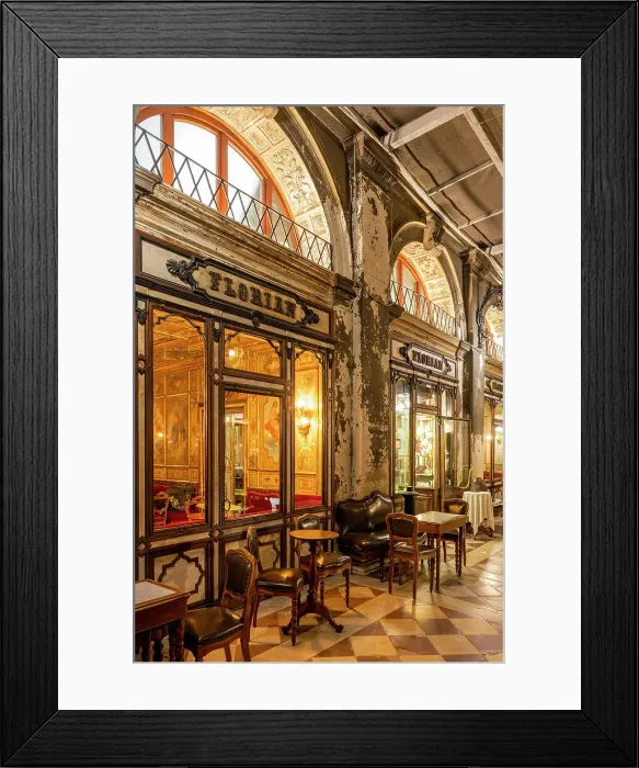 Framed Print : Founded in 1720, Caffe Florian is the oldest cafe in continuous operation in the world, Venice, Veneto, Italy Framed Print : Founded in 1720, Caffe Florian is the oldest cafe in continuous operation in the world, Venice, Veneto, Italy
