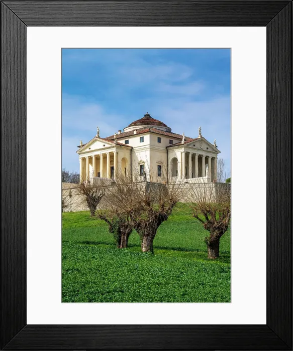 Framed Print : Villa Almerico Capra Valmarana (known also as La Rotonda) designed by Andrea Palladio, Vicenza, Veneto, Italy Framed Print : Villa Almerico Capra Valmarana (known also as La Rotonda) designed by Andrea Palladio, Vicenza, Veneto, Italy