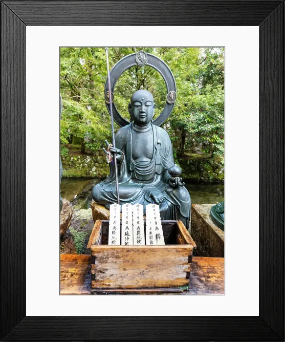 Framed Print : Buddha statue at Ekoin temple, Koya, Mount Koya, Kansai region, Honshu, Japan Framed Print : Buddha statue at Ekoin temple, Koya, Mount Koya, Kansai region, Honshu, Japan