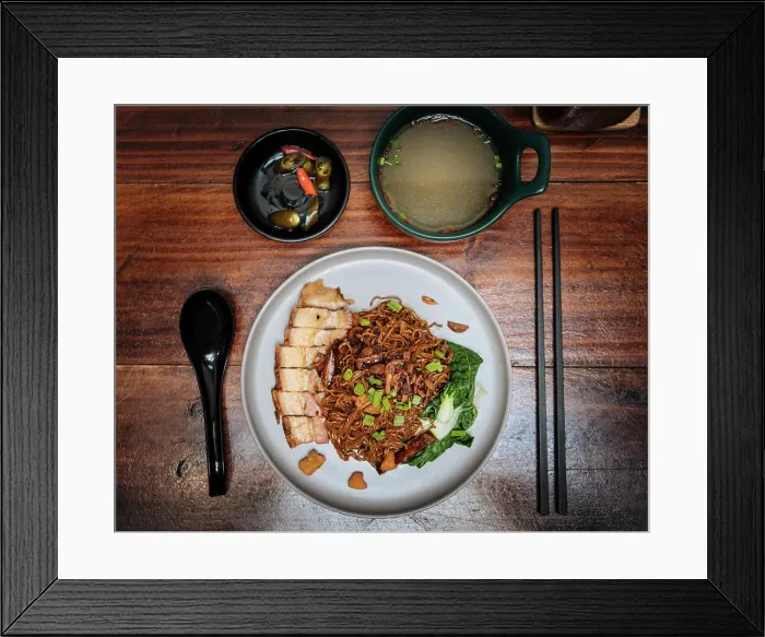 Framed Print : Noodles with Pork, George Town, Pulau Pinang, Penang, Malaysia, Asia Framed Print : Noodles with Pork, George Town, Pulau Pinang, Penang, Malaysia, Asia