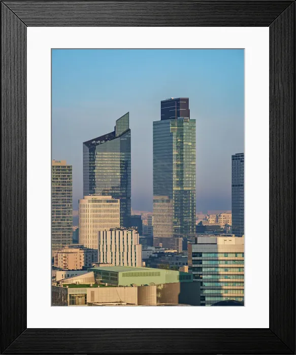 Framed Print : View towards the Skysawa Skyscraper at sunrise, Warsaw, Masovian Voivodeship, Poland Framed Print : View towards the Skysawa Skyscraper at sunrise, Warsaw, Masovian Voivodeship, Poland