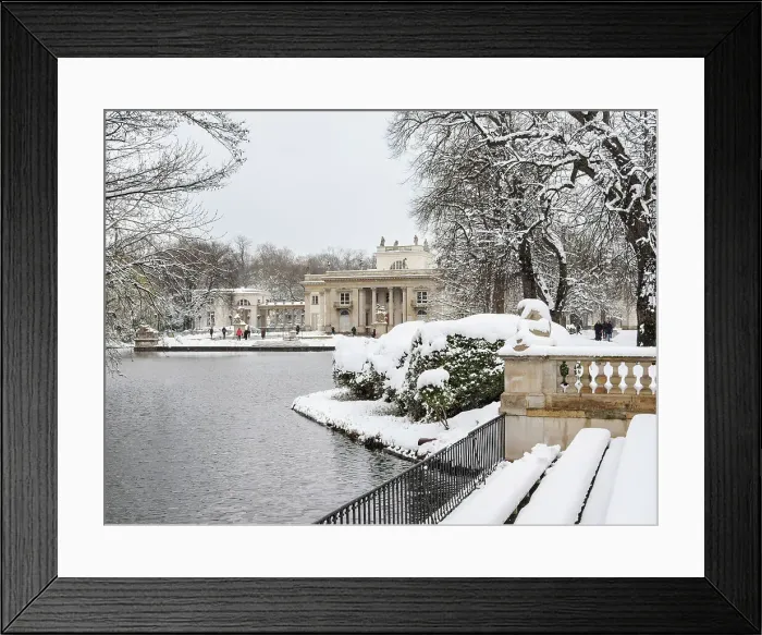 Framed Print : Palace on the Isle, Lazienki Park or Royal Baths Park, winter, Warsaw, Masovian Voivodeship, Poland Framed Print : Palace on the Isle, Lazienki Park or Royal Baths Park, winter, Warsaw, Masovian Voivodeship, Poland