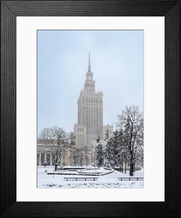 Framed Print : Palace of Culture and Science, winter, Warsaw, Masovian Voivodeship, Poland Framed Print : Palace of Culture and Science, winter, Warsaw, Masovian Voivodeship, Poland