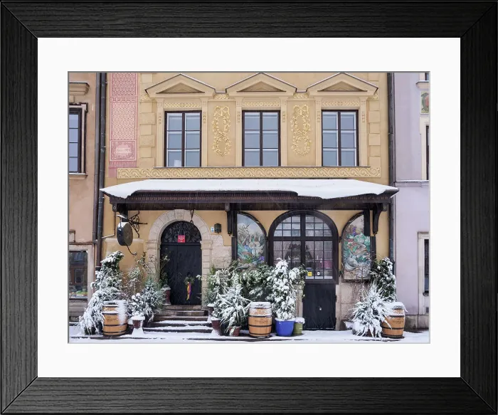 Framed Print : U Fukiera Restaurant, Old Town Main Market Square, winter, Warsaw, Masovian Voivodeship, Poland Framed Print : U Fukiera Restaurant, Old Town Main Market Square, winter, Warsaw, Masovian Voivodeship, Poland