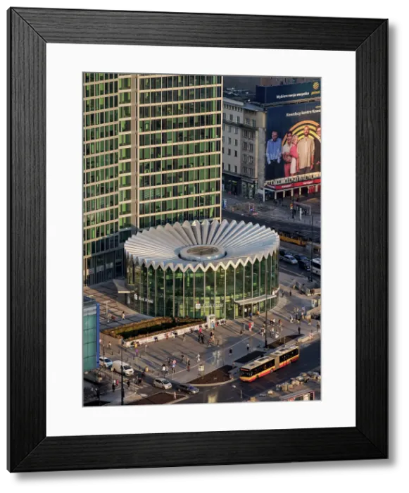 Framed Print : PKO Bank Polski Rotunda, elevated view, Warsaw, Masovian Voivodeship, Poland Framed Print : PKO Bank Polski Rotunda, elevated view, Warsaw, Masovian Voivodeship, Poland