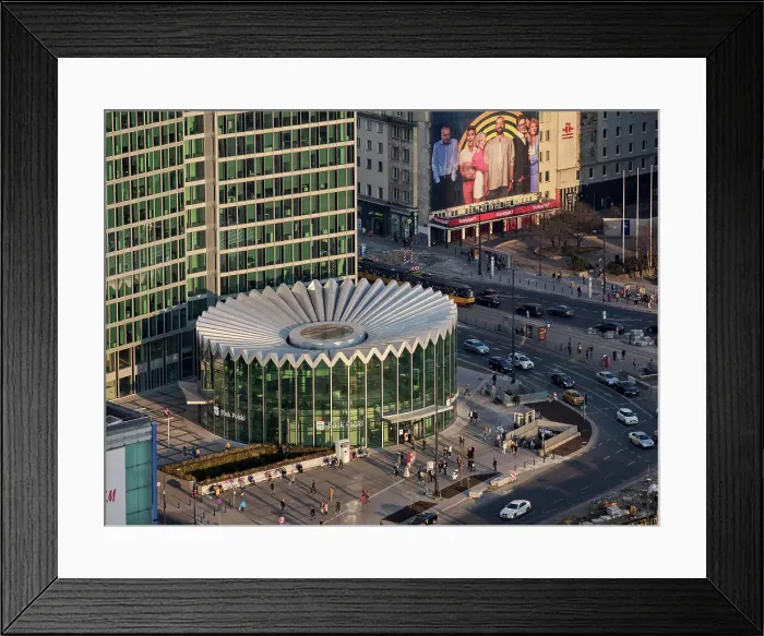 Framed Print : PKO Bank Polski Rotunda, elevated view, Warsaw, Masovian Voivodeship, Poland Framed Print : PKO Bank Polski Rotunda, elevated view, Warsaw, Masovian Voivodeship, Poland