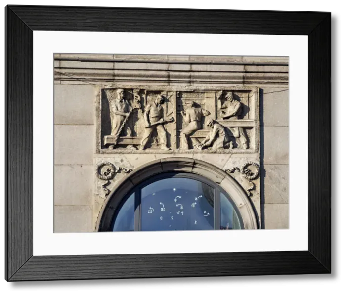 Framed Print : Socialist realism relief at Piekna Street, Warsaw, Masovian Voivodeship, Poland Framed Print : Socialist realism relief at Piekna Street, Warsaw, Masovian Voivodeship, Poland