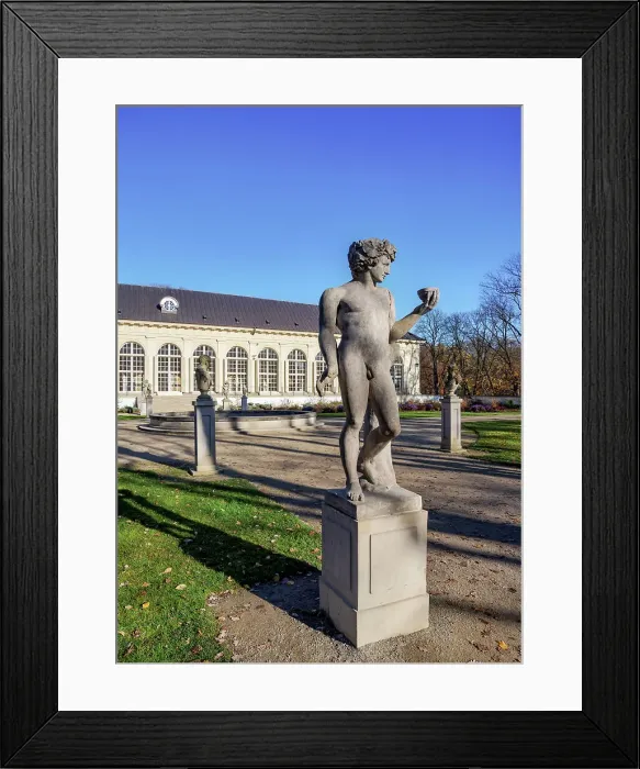 Framed Print : Sculptures in front of the Old Orangery, Lazienki Park or Royal Baths Park, Warsaw, Masovian Voivodeship, Poland Framed Print : Sculptures in front of the Old Orangery, Lazienki Park or Royal Baths Park, Warsaw, Masovian Voivodeship, Poland