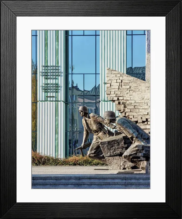 Framed Print : Warsaw Uprising Monument and Supreme Court of Poland in the background, Warsaw, Masovian Voivodeship, Poland