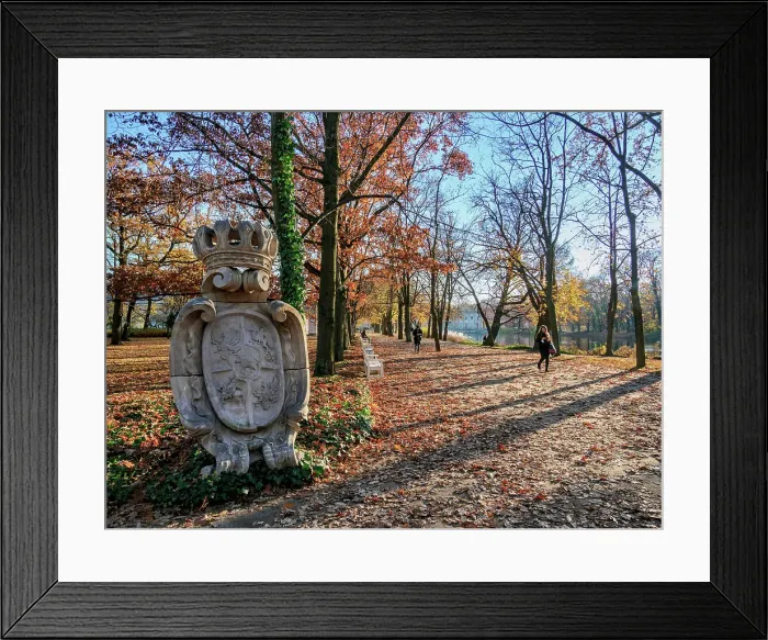 Framed Print : Cartouche with the Coat of Arms of King Stanislaw August, Lazienki Park or Royal Baths Park, Warsaw, Masovian Voivodeship, Poland Framed Print : Cartouche with the Coat of Arms of King Stanislaw August, Lazienki Park or Royal Baths Park, Warsaw, Masovian Voivodeship, Poland