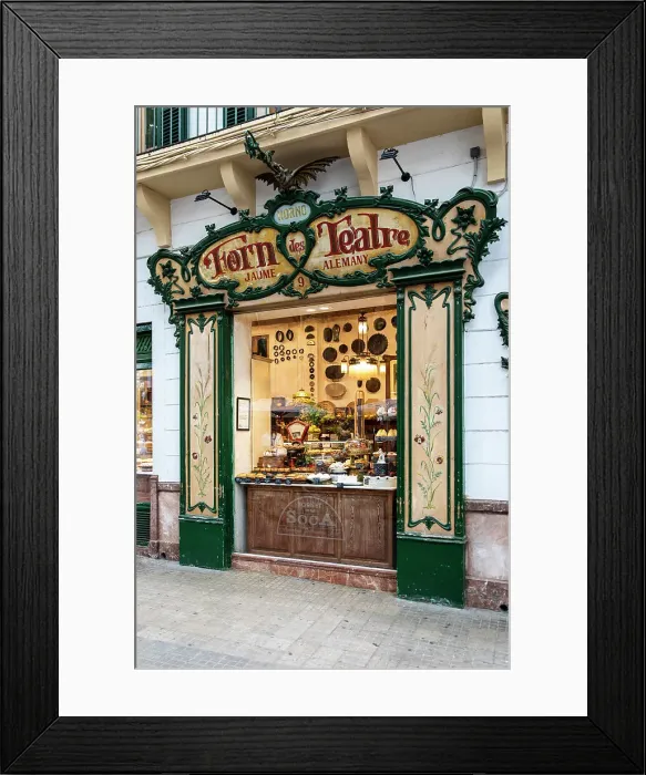 Framed Print : Spain, Balearic Islands, Mallorca, Palma de Mallorca, A Fornet de la Soca bakery shop Framed Print : Spain, Balearic Islands, Mallorca, Palma de Mallorca, A Fornet de la Soca bakery shop