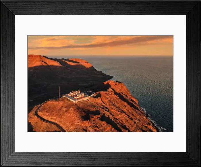 Framed Print : Faro de la Entallada lighthouse at Punta de la Entallada, Fuerteventura, Canary Islands, Spain