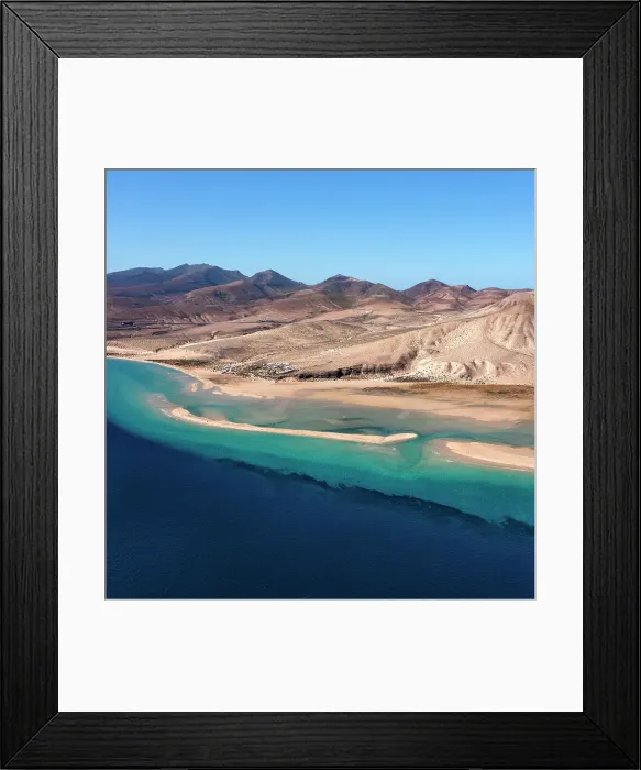Framed Print : Playa de Sotavento and Laguna de Sotavento, Fuerteventura, Canary Islands, Spain Framed Print : Playa de Sotavento and Laguna de Sotavento, Fuerteventura, Canary Islands, Spain