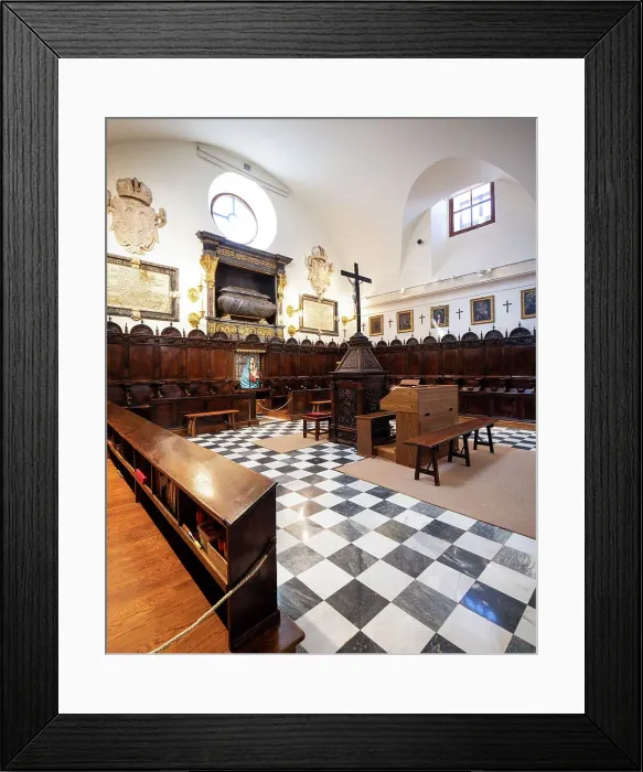 Framed Print : Spain, Madrid, Las Descalzas Reales, The choir room Framed Print : Spain, Madrid, Las Descalzas Reales, The choir room