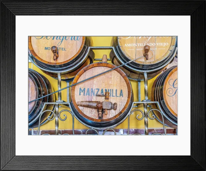 Framed Print : Barrels in Bodega paco Gongora, Seville, Andalusia, Spain