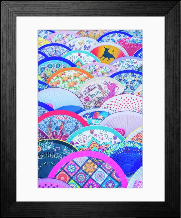 Framed Print : Colourful fans, Plaza Espana, Seville, Andalusia, Spain Framed Print : Colourful fans, Plaza Espana, Seville, Andalusia, Spain