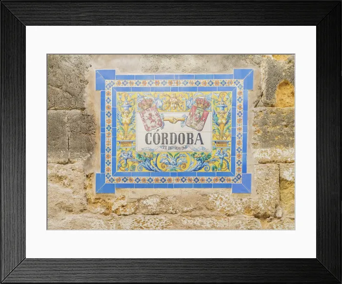 Framed Print : Cordoba sign, Seville, Andalusia, Spain Framed Print : Cordoba sign, Seville, Andalusia, Spain