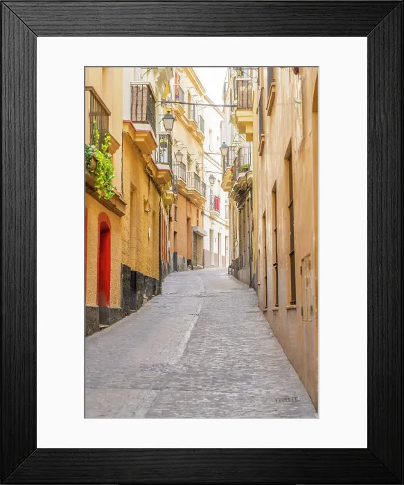 Framed Print : Local street, Cadiz, Andalusia, Spain Framed Print : Local street, Cadiz, Andalusia, Spain