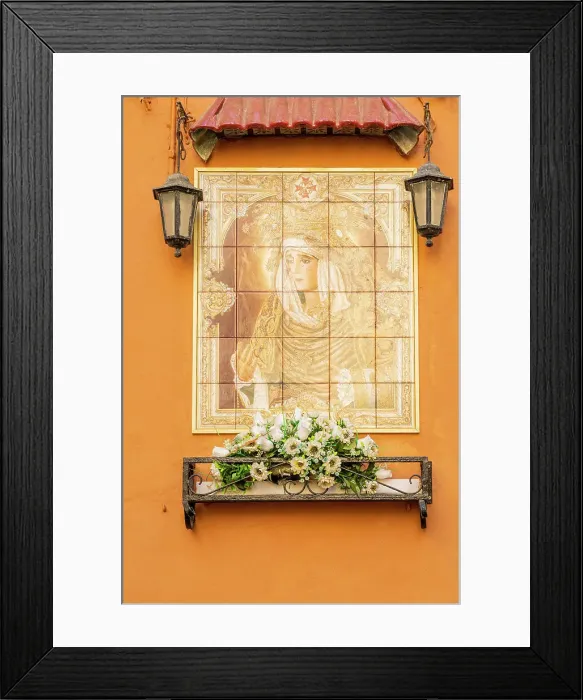 Framed Print : Religious tiled icon, Cadiz, Andalusia, Spain Framed Print : Religious tiled icon, Cadiz, Andalusia, Spain
