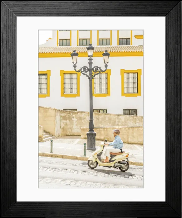 Framed Print : Scooter, Cadiz, Andalusia, Spain Framed Print : Scooter, Cadiz, Andalusia, Spain