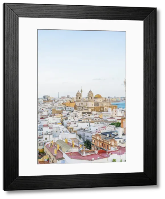 Framed Print : The view from Tavira Tower towards Cadiz Cathedral, Cadiz, Andalusia, Spain Framed Print : The view from Tavira Tower towards Cadiz Cathedral, Cadiz, Andalusia, Spain