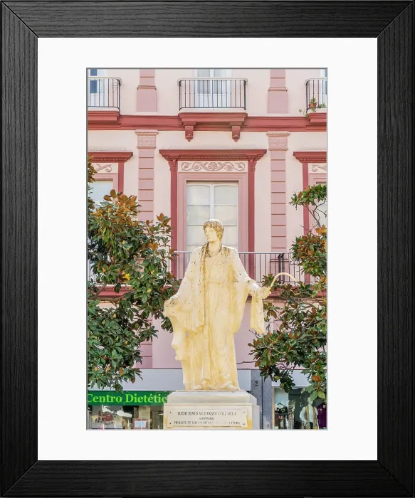 Framed Print : Statue of Lucio Junio Moderato Columela, Cadiz, Andalusia, Spain Framed Print : Statue of Lucio Junio Moderato Columela, Cadiz, Andalusia, Spain