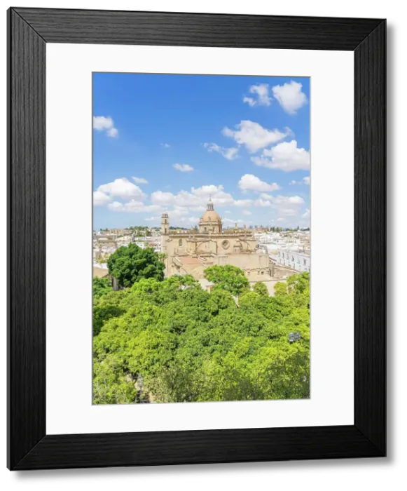 Framed Print : View of the Jerez Cathedral from the Alcazar de Jerez, Jerez de la Frontera, Andalusia, Spain Framed Print : View of the Jerez Cathedral from the Alcazar de Jerez, Jerez de la Frontera, Andalusia, Spain